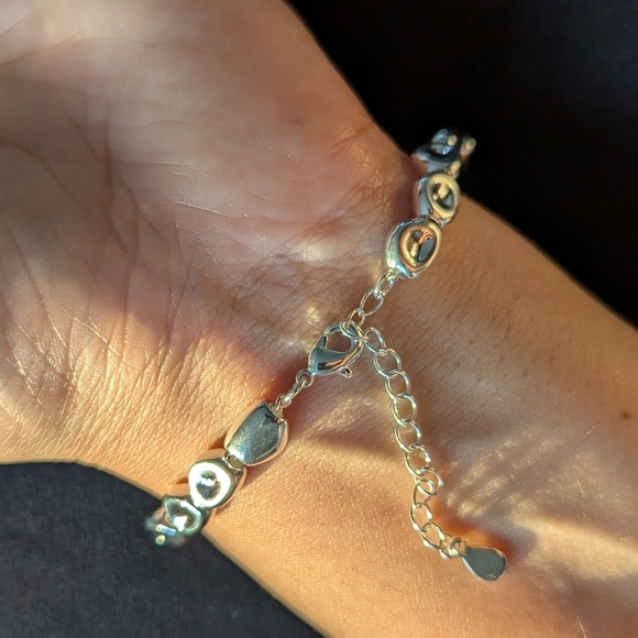 Solid Sterling Silver 925 Bracelet Bangle Metal - Picture 3 of 5